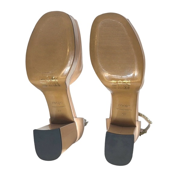 NIB Maje Patent Leather Heeled Sandals, Size 10.5 US (41 EU) - Picture 8 of 16